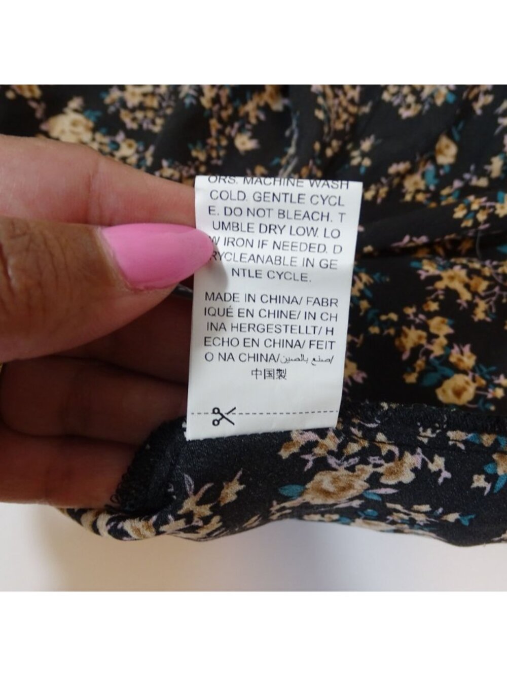 Floral Smocked Off-Shoulder Maxi Dress Black Women Size S Cottagecore Boho - Picture 6 of 10